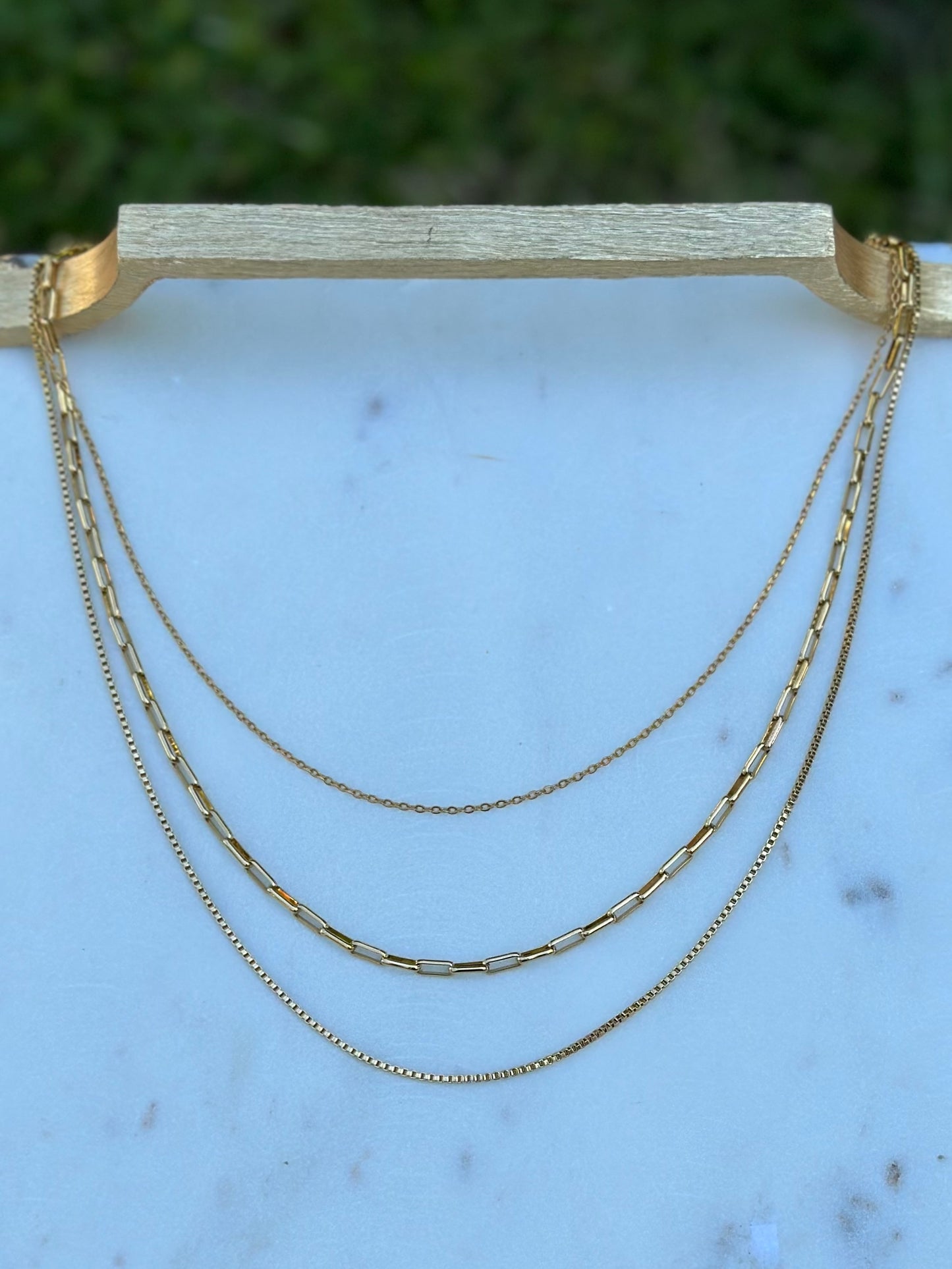 THREE CHAINS NECKLACE